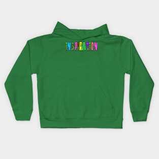 Cute Inspiration Motivational Text Illustrated Letters, Blue, Green, Pink for all people, who enjoy Creativity and are on the way to change their life. Are you Confident for Change? To inspire yourself and make an Impact. Kids Hoodie